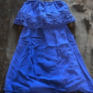 Strapless mini dress